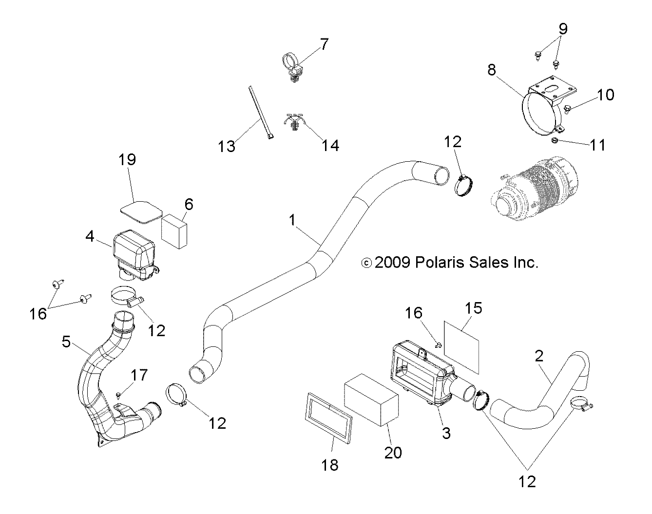 Part Number : 1911640 HOSE-AIRBOX REAR