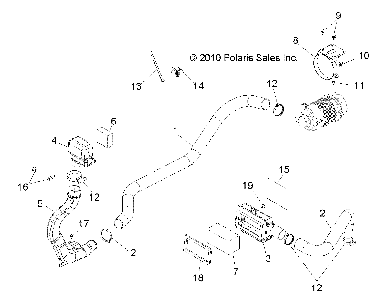 Part Number : 1911441 HOSE-AIRBOX REAR