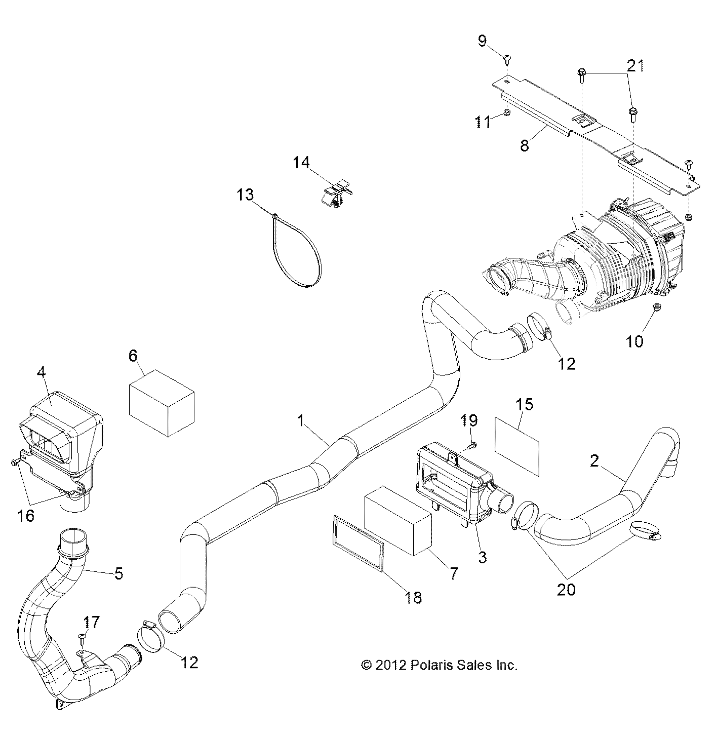 Part Number : 5414492 HOSE-AIRBOX REAR