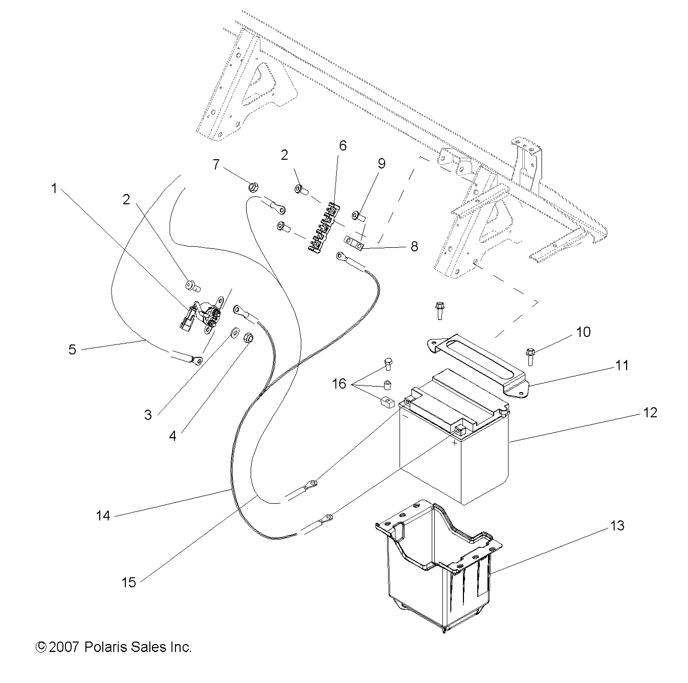 Foto diagrama Polaris que contem a peça 4011249