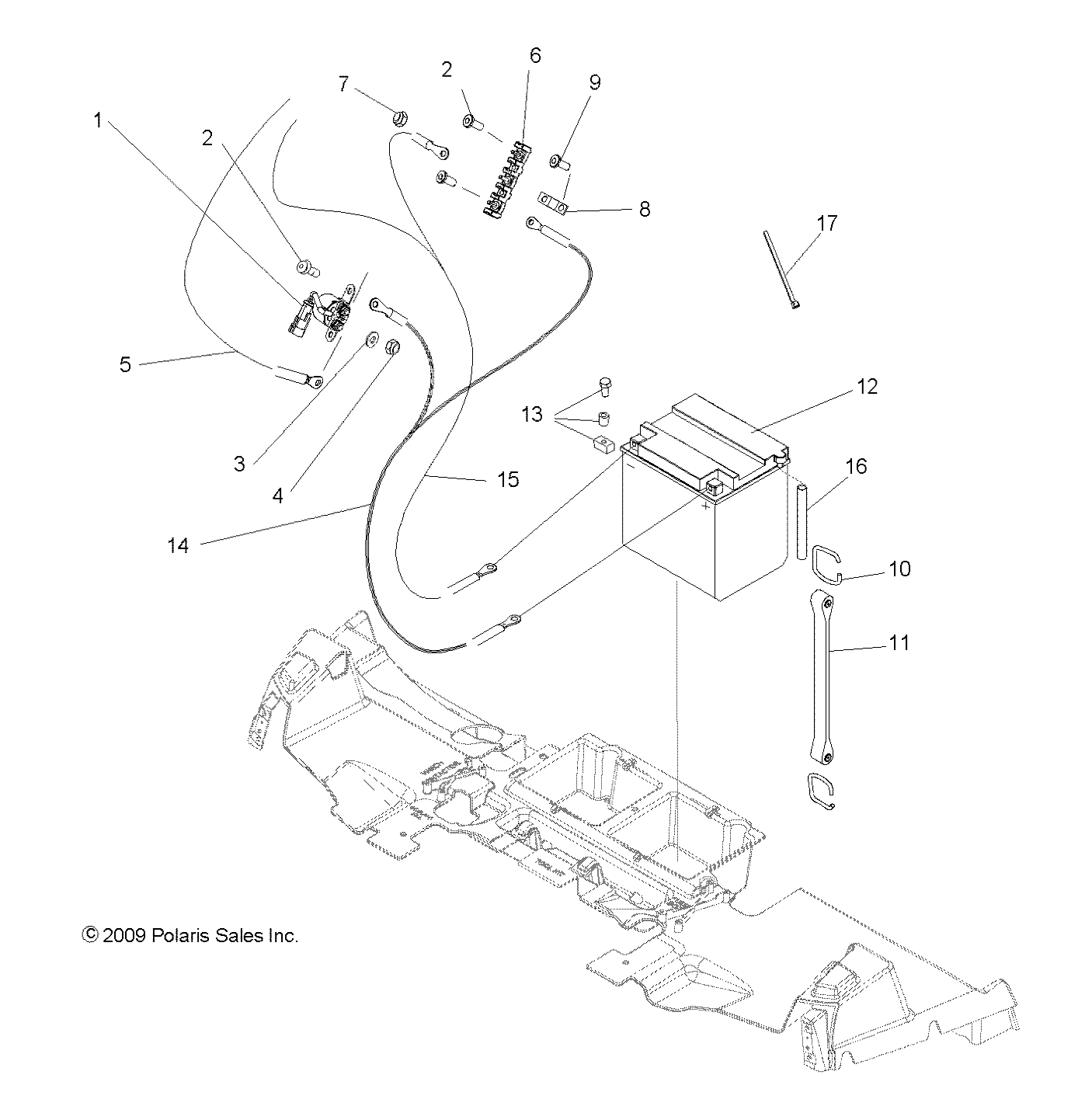 Part Number : 2634189 BATTERY STRAP ASSEMBLY