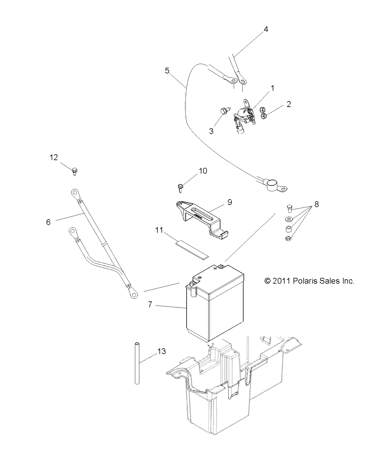 Part Number : 5438917 RETAINER BATTERY STRAP