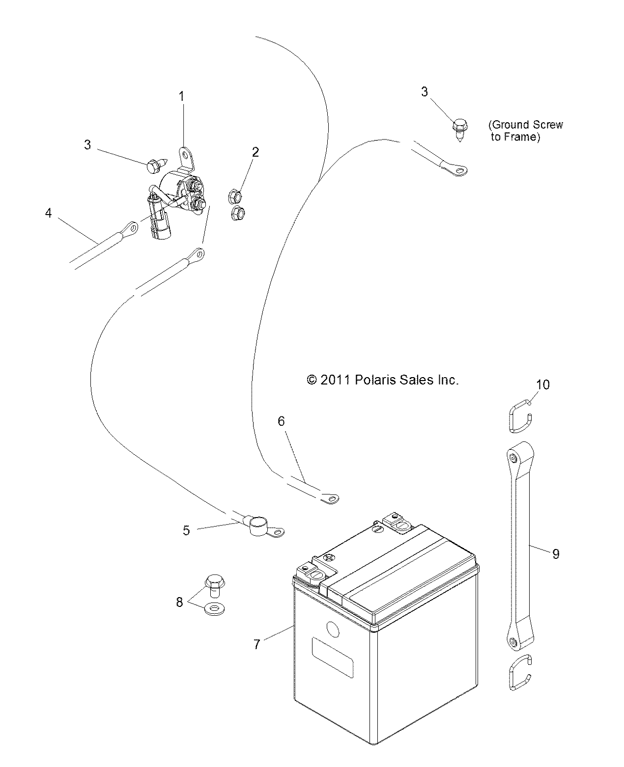 Foto diagrama Polaris que contem a peça 4011096