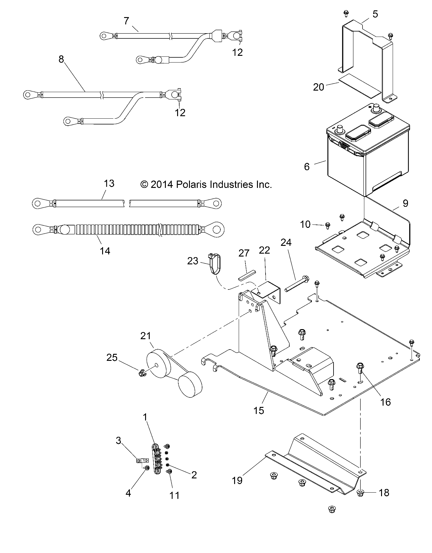 Foto diagrama Polaris que contem a peça 8360012