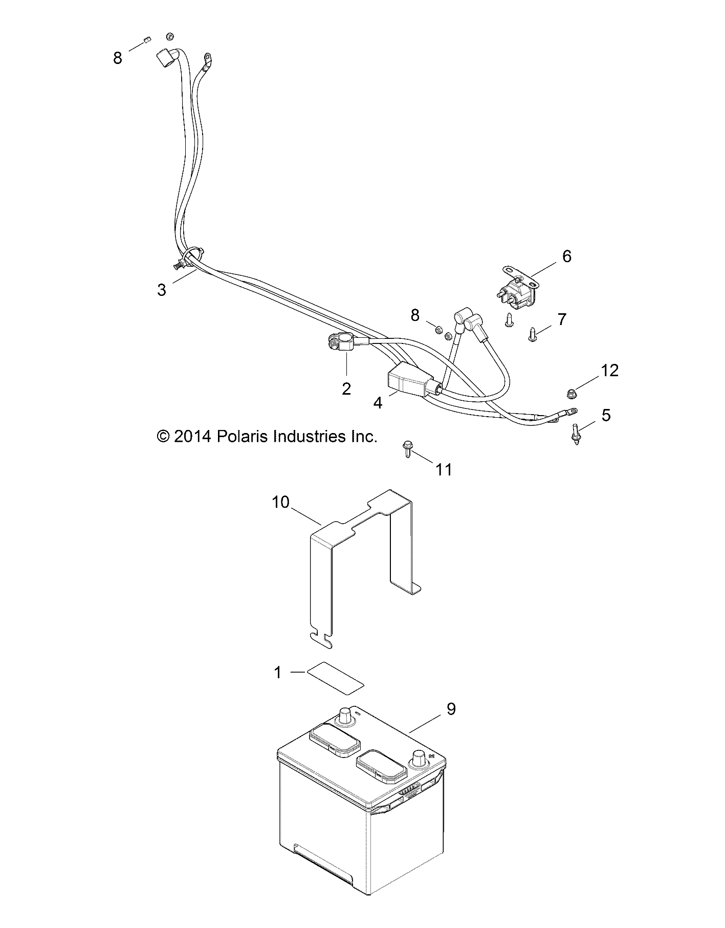 Part Number : 4014949 BATTERY TO SOLENOID CABLE