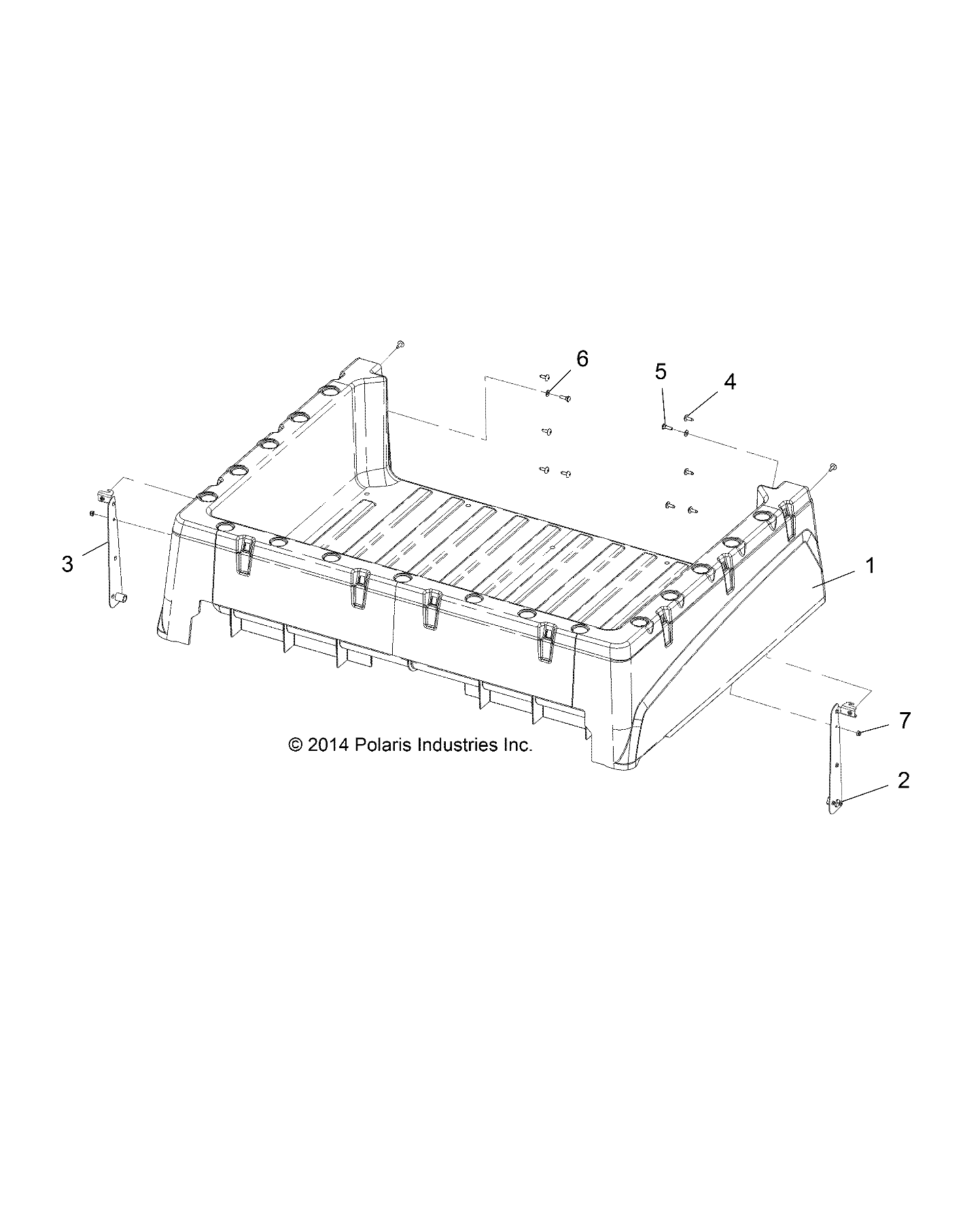 Part Number : 2635249-070 CARGO BOX ASSEMBLY  SHORT  GLO