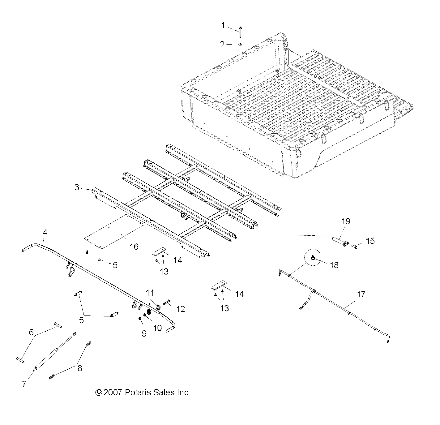 Part Number : 1015309-329 WELD-BOX SUPPORT LONG BLK