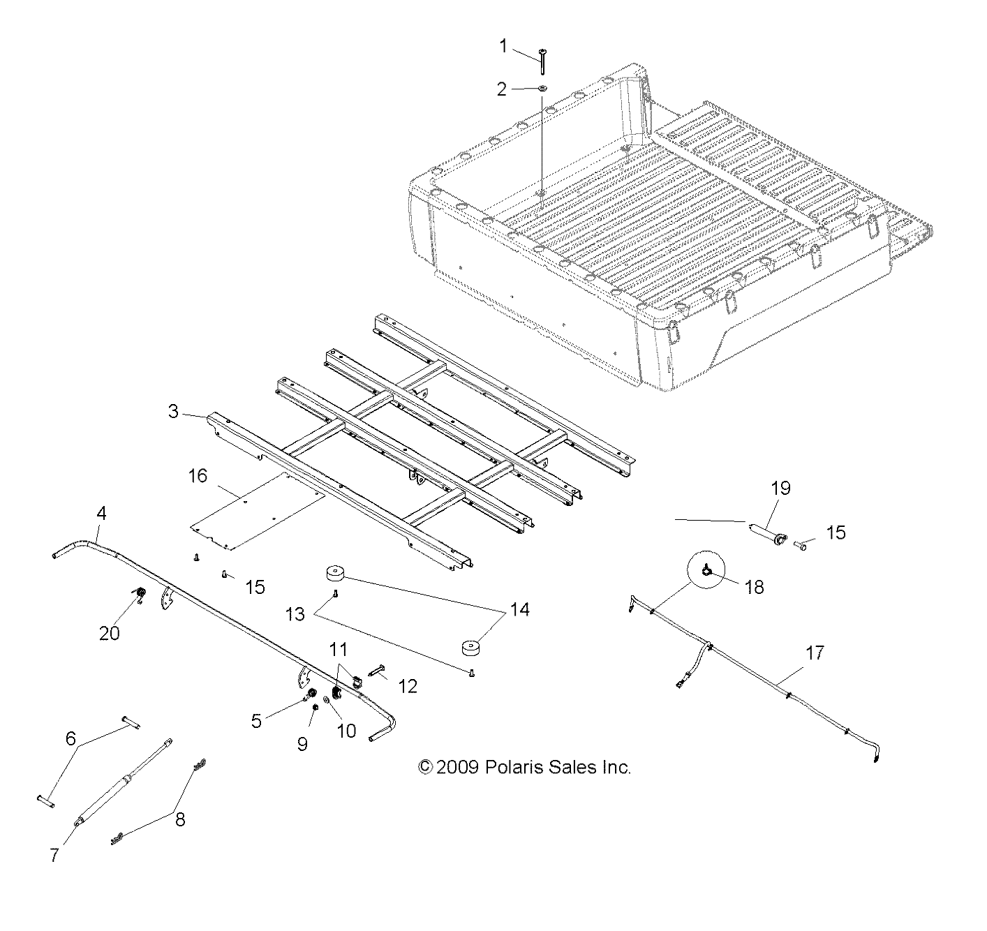 Part Number : 1017314-329 WELD-BOX SUPPORT LONG BLK