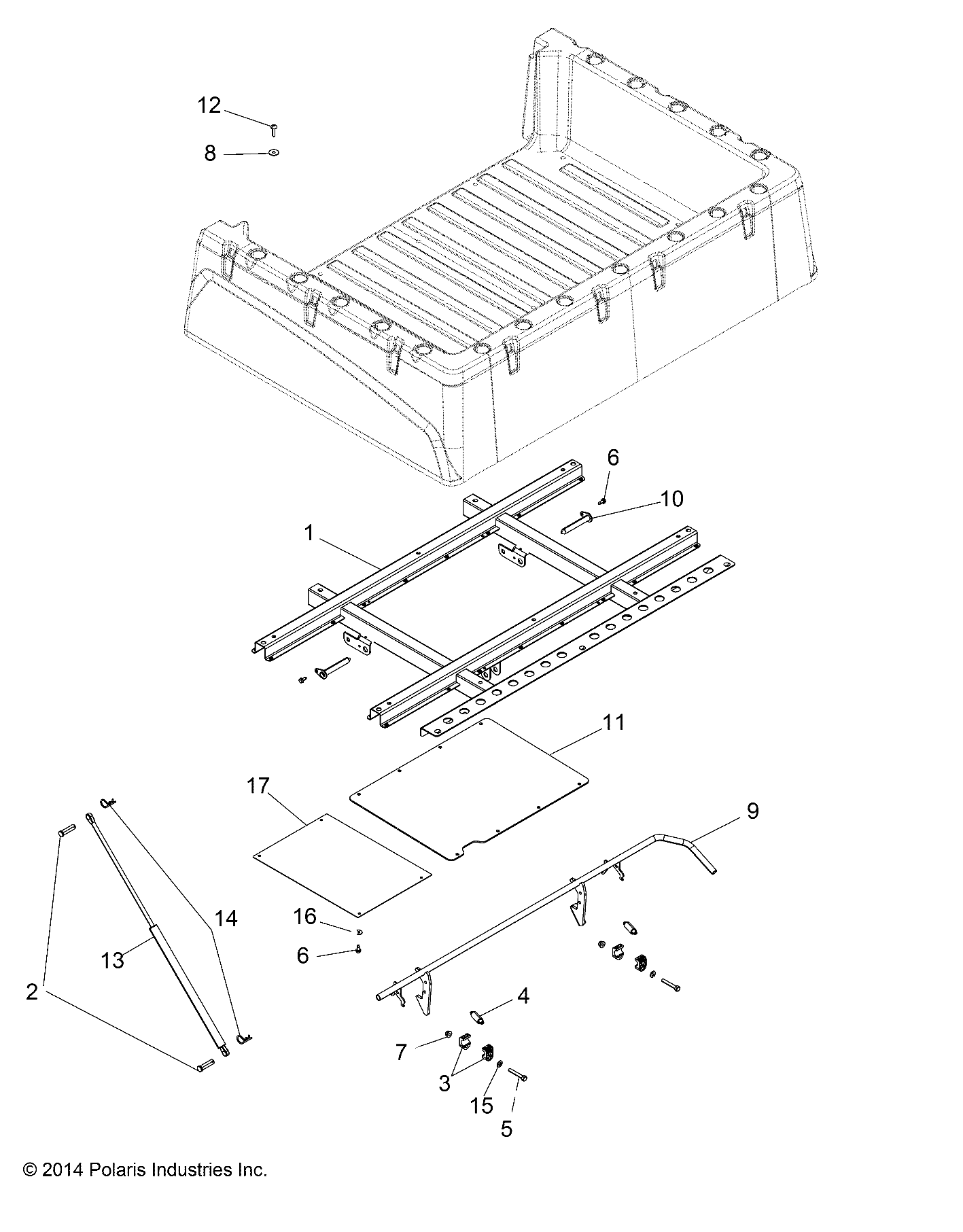 Foto diagrama Polaris que contem a peça 7043187