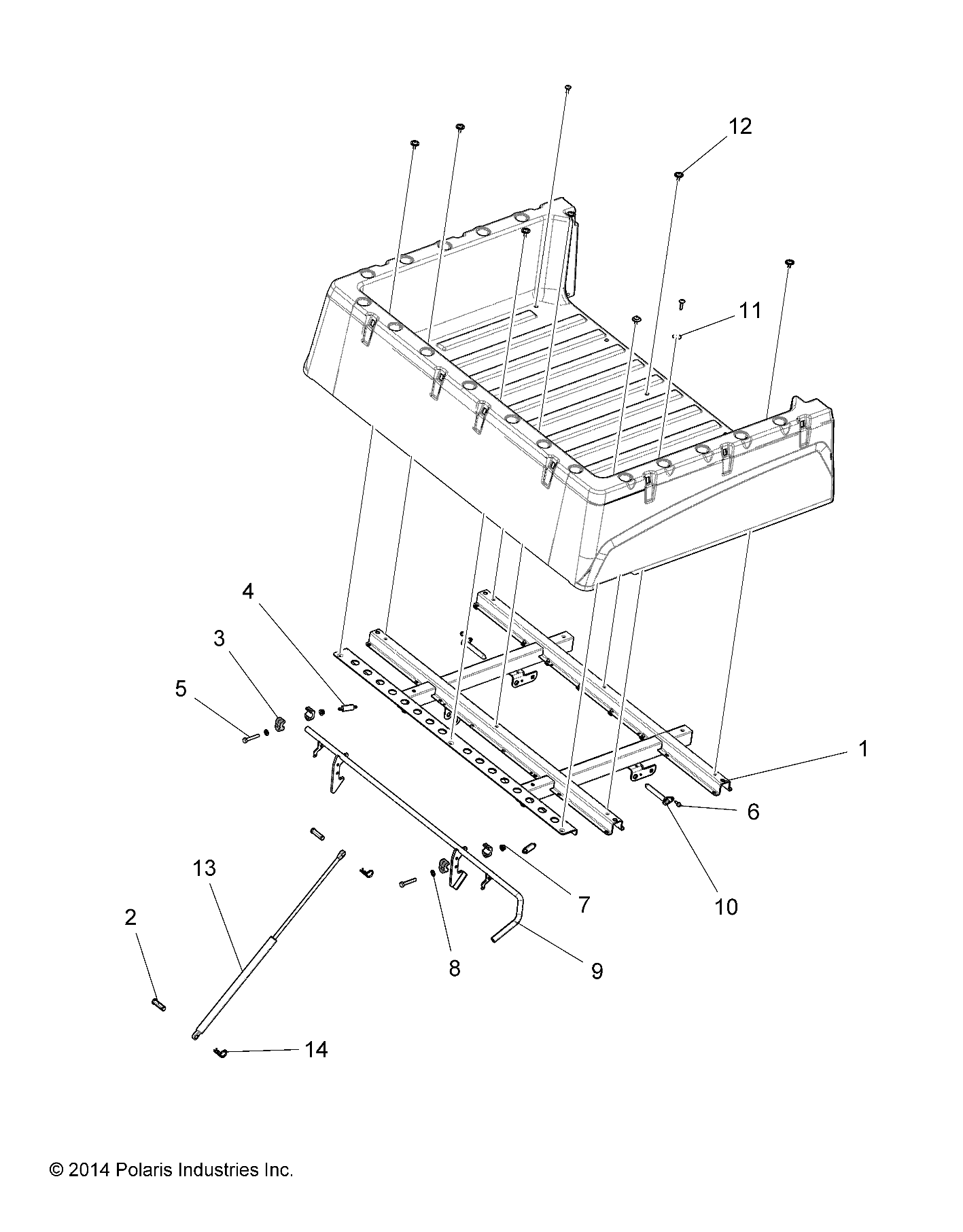 Part Number : 1020597-329 BOX SUPPORT WELD  BLACK