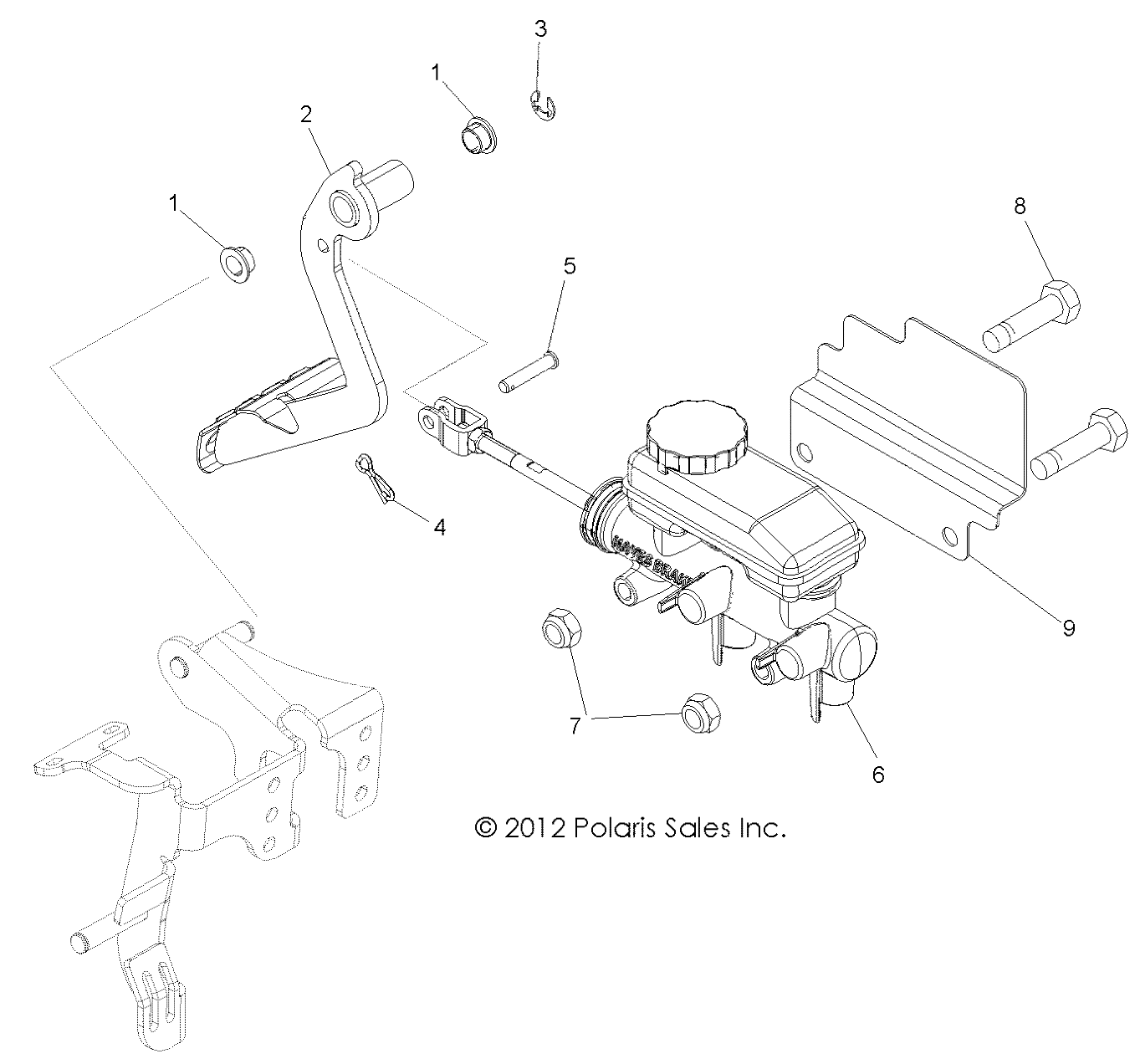 Foto diagrama Polaris que contem a peça 1911699