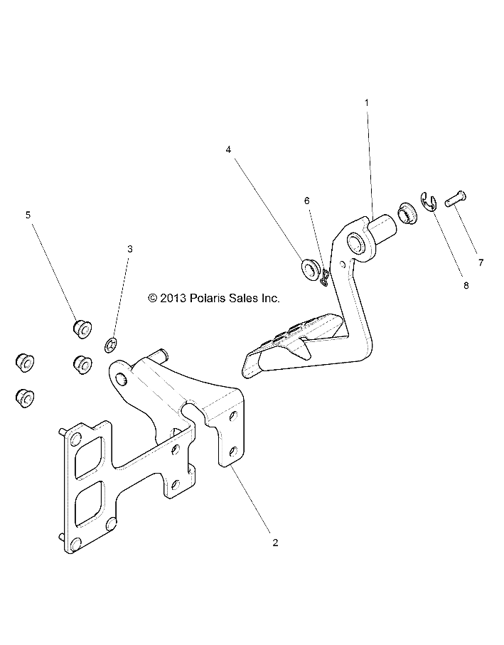 Part Number : 1019105-329 PEDAL MOUNT WELD  BLACK