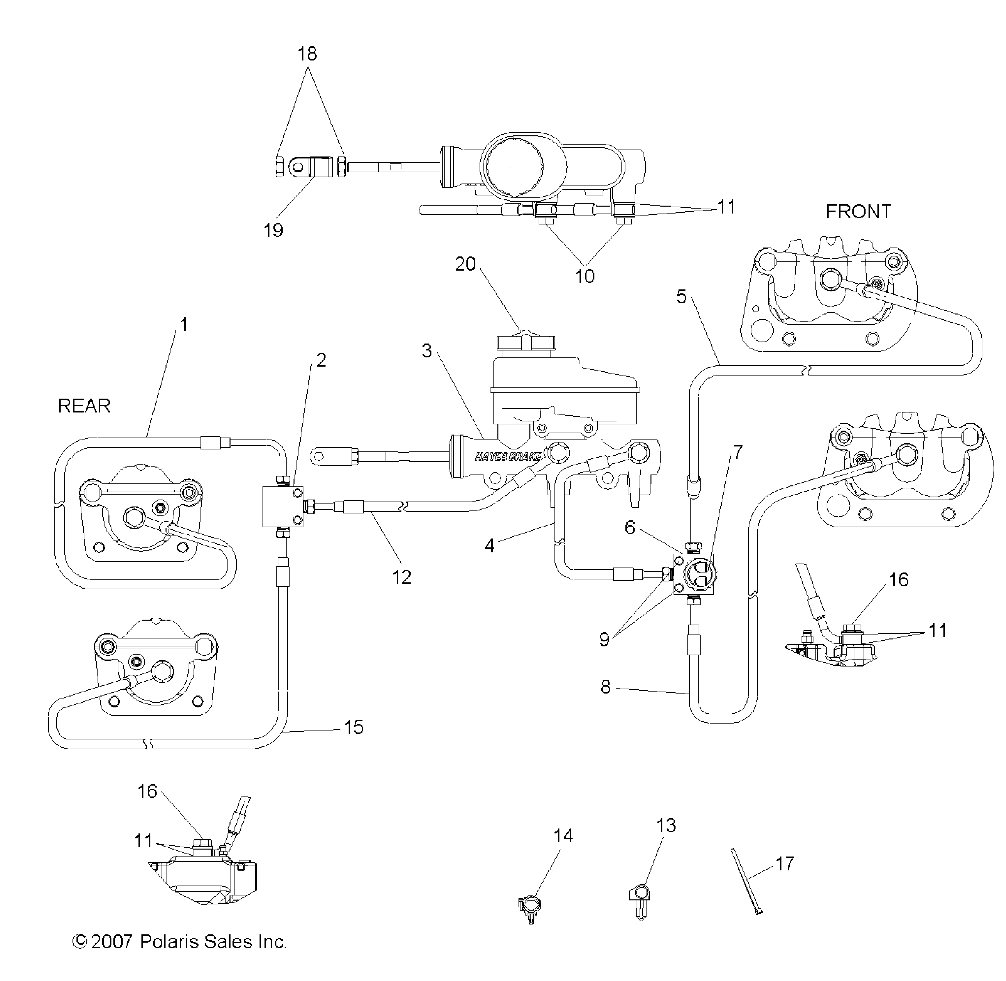 Part Number : 2203455 TANDEM MASTER CYLINDER CAP KIT