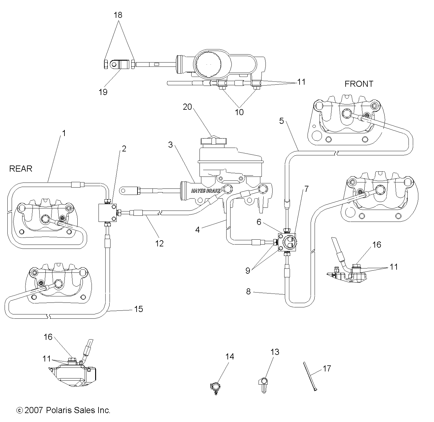 Part Number : 1911255 LINE-BRAKE M/C-REAR J/B