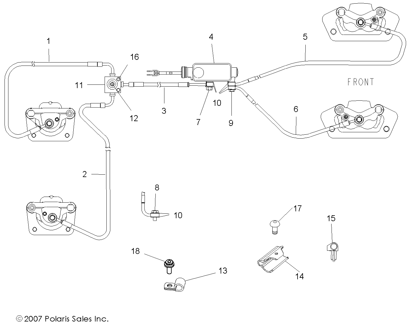 Part Number : 1911037 BRAKE LINE  FRONT