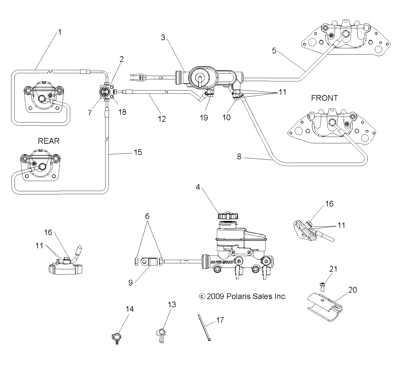 Foto diagrama Polaris que contem a peça 7052316