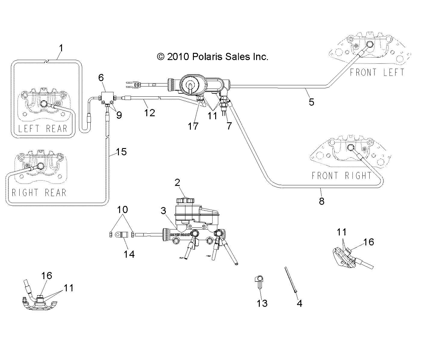 Part Number : 1911431 LINE BRAKE  M/C  REAR