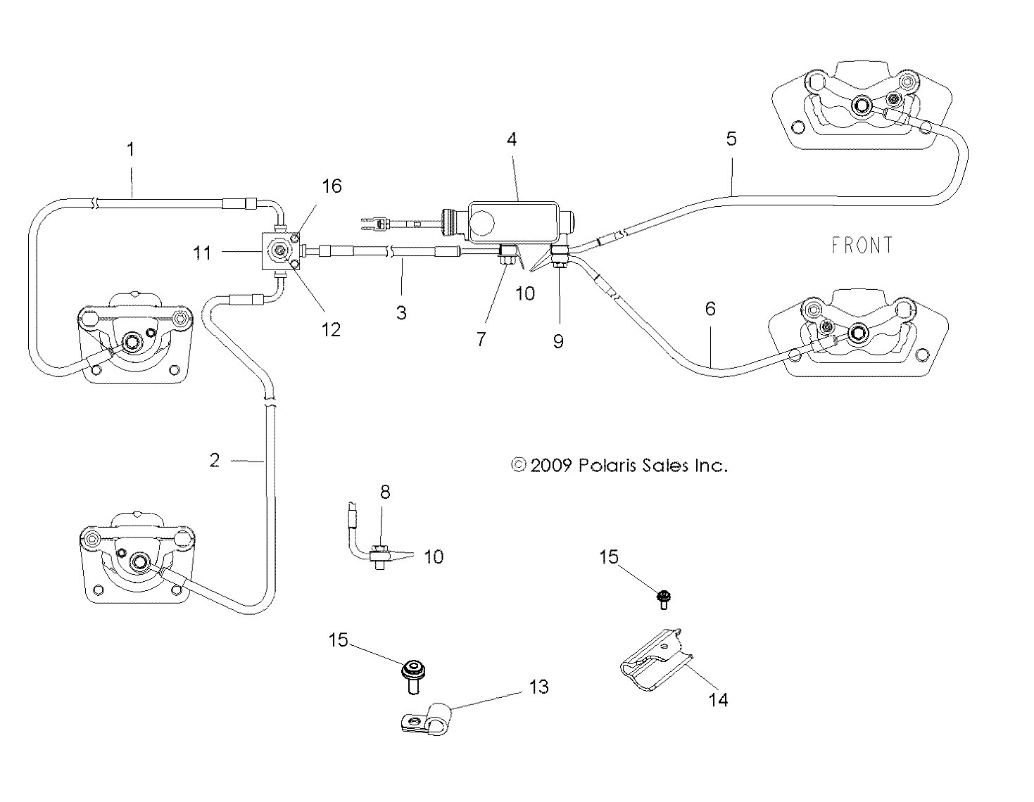 Part Number : 1911610 BRAKE LINE  LEFT  FRONT