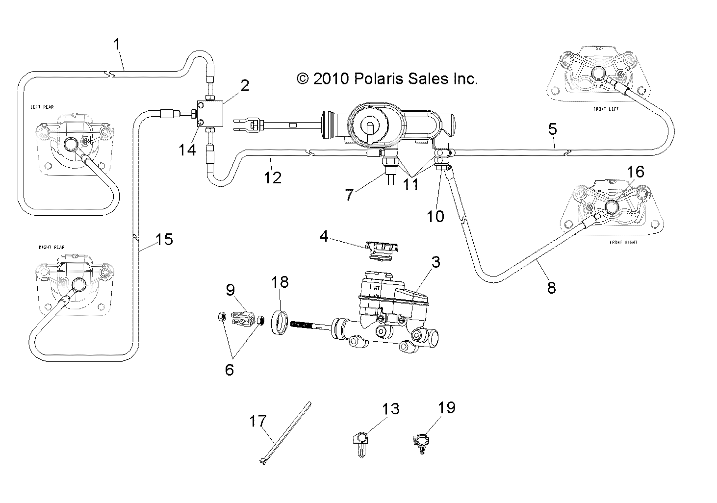 Part Number : 1911967 BRAKE LINE  REAR  LEFT