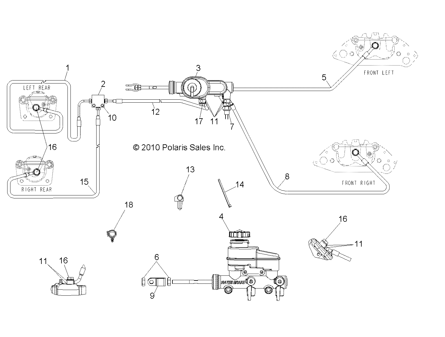 Part Number : 1911735 FRONT RIGHT BRAKE LINE