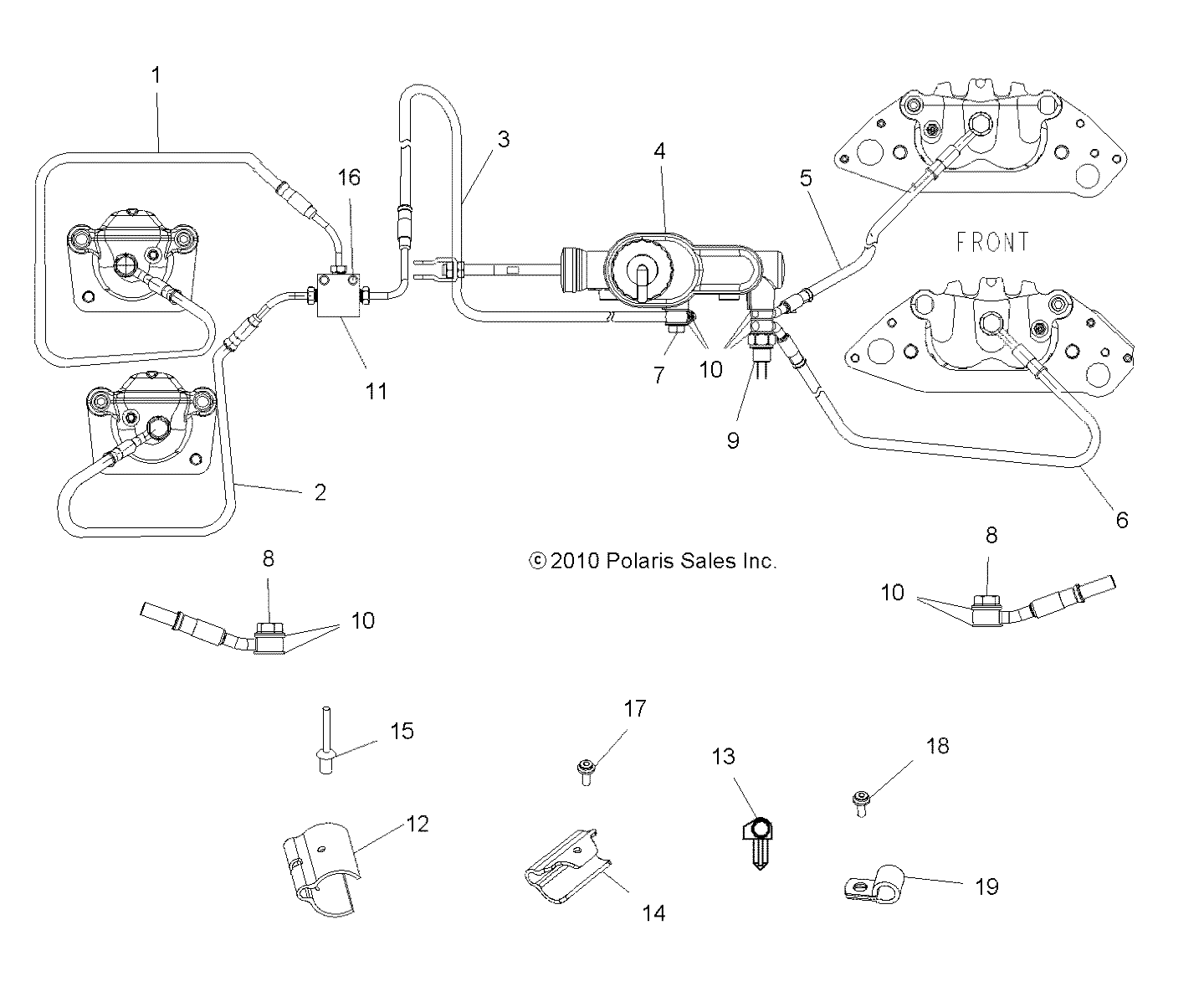 Part Number : 1911603 BRAKE LINE  MASTER TO REAR