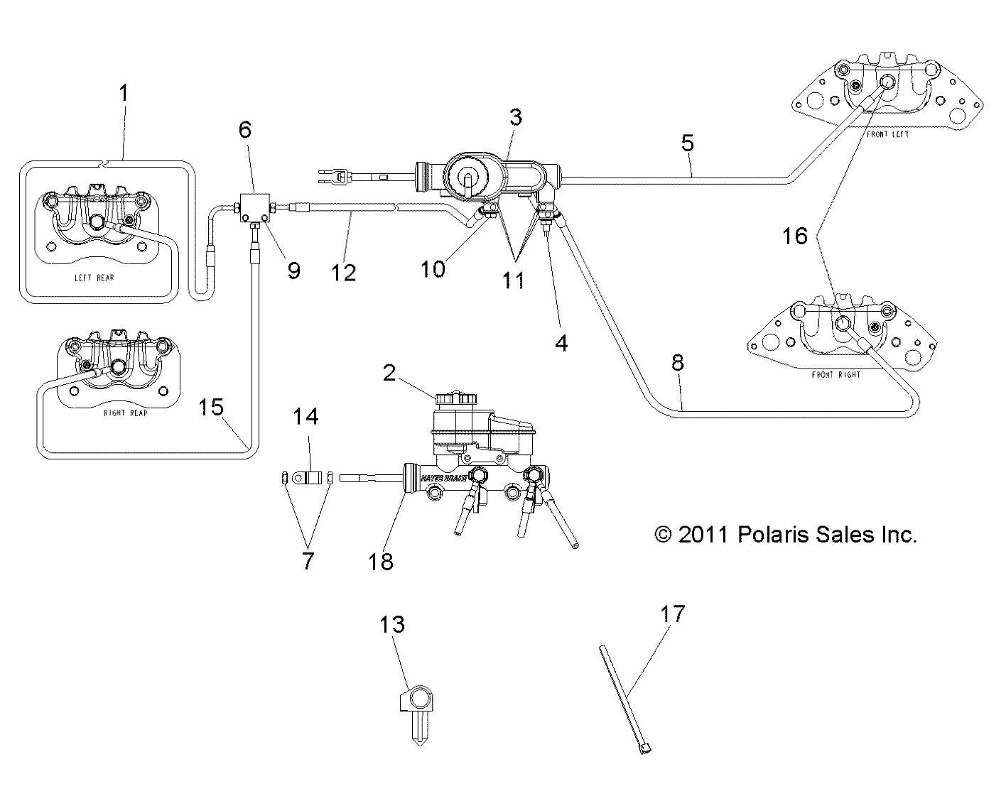 Foto diagrama Polaris que contem a peça 1911579