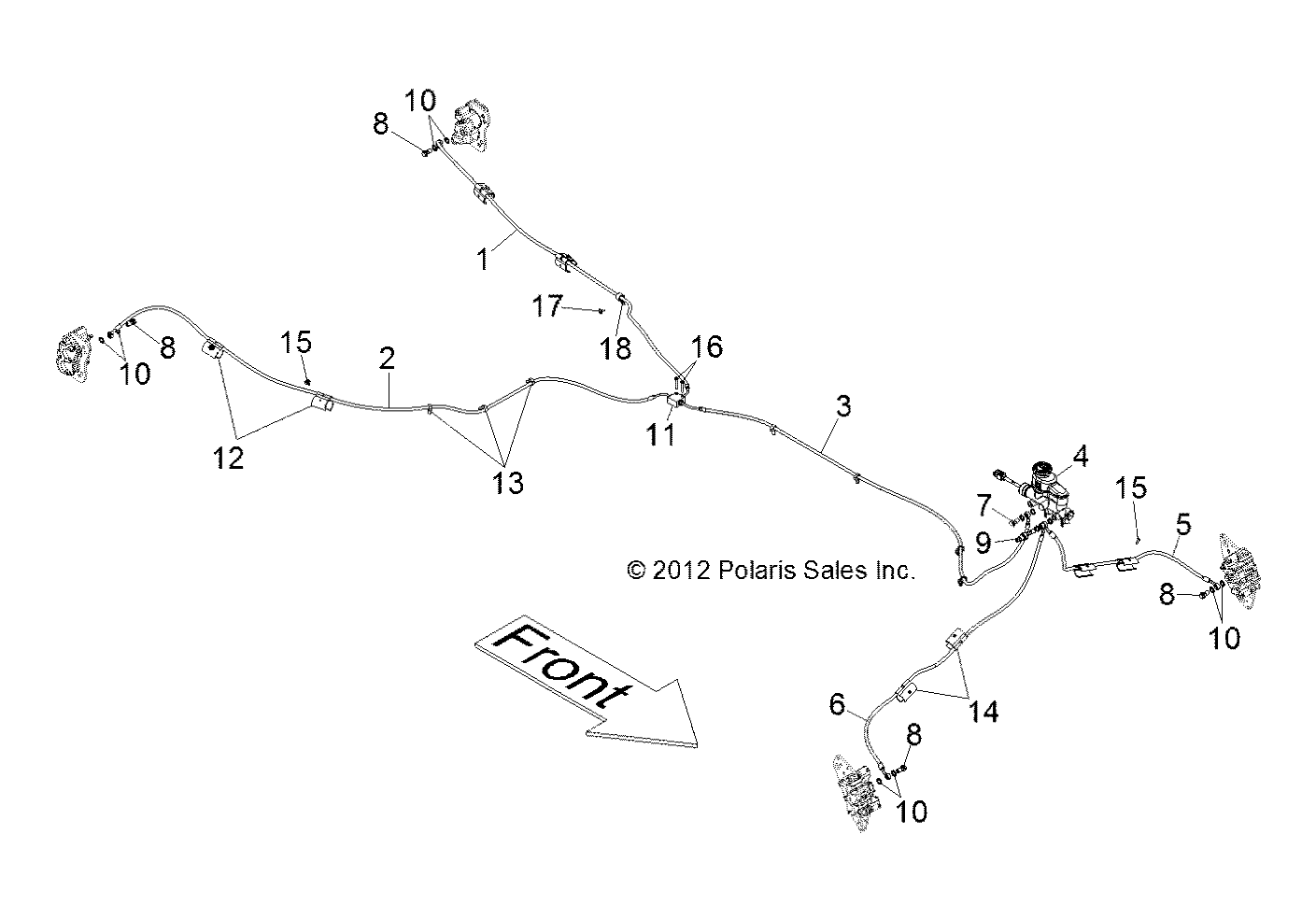 Part Number : 1911705 LINE-BRAKE MASTER TO REAR