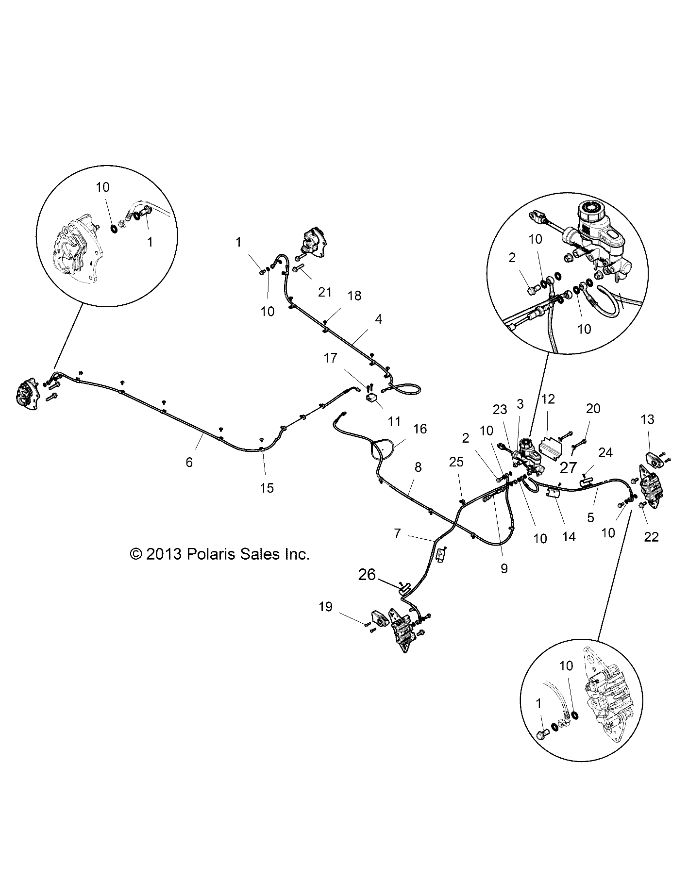 Foto diagrama Polaris que contem a peça 5450312