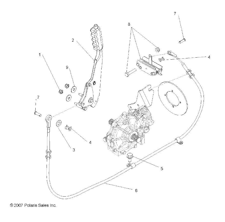 Part Number : 1911260 PARK BRAKE LEVER ASSEMBLY