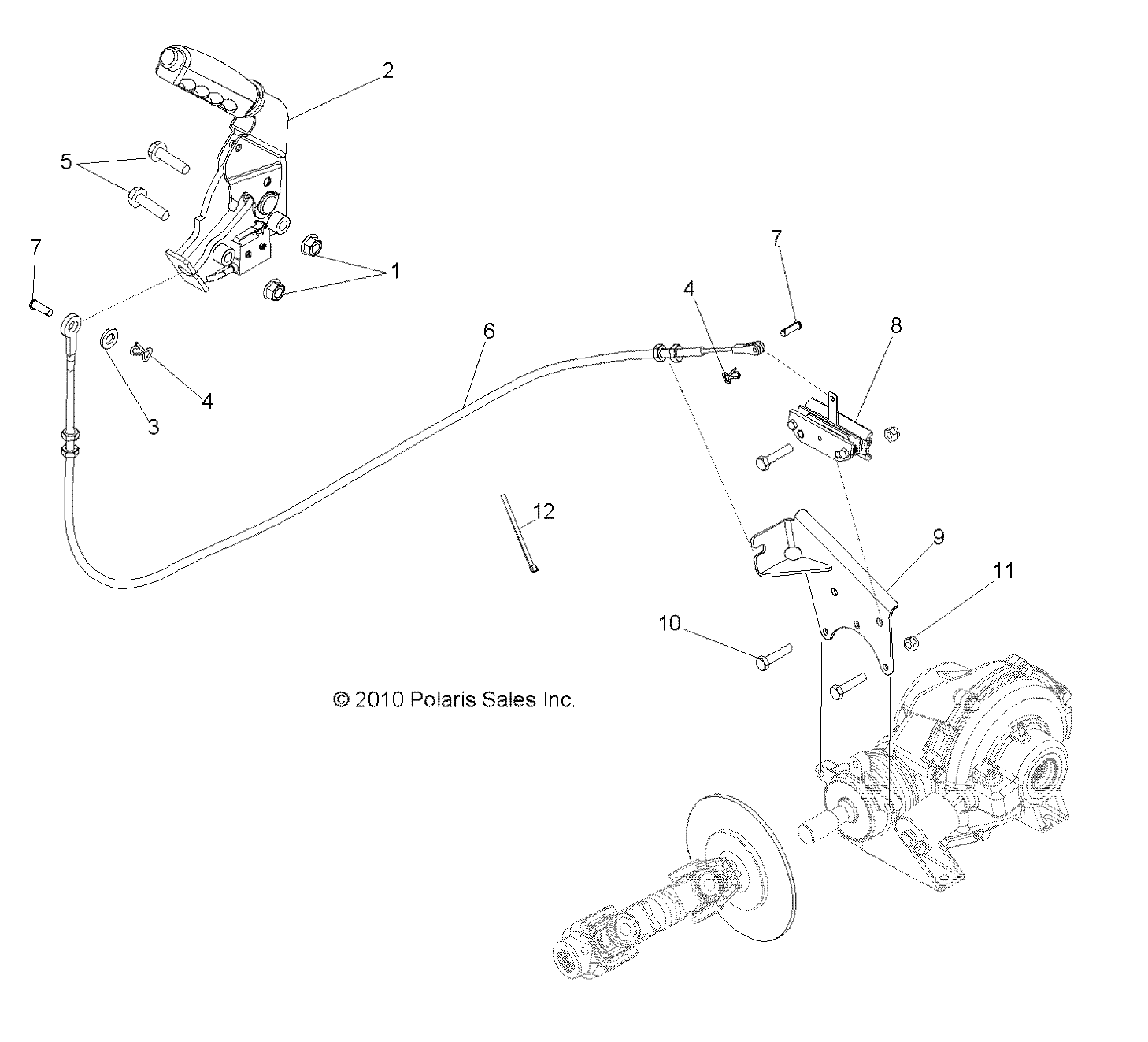 Foto diagrama Polaris que contem a peça 1911382