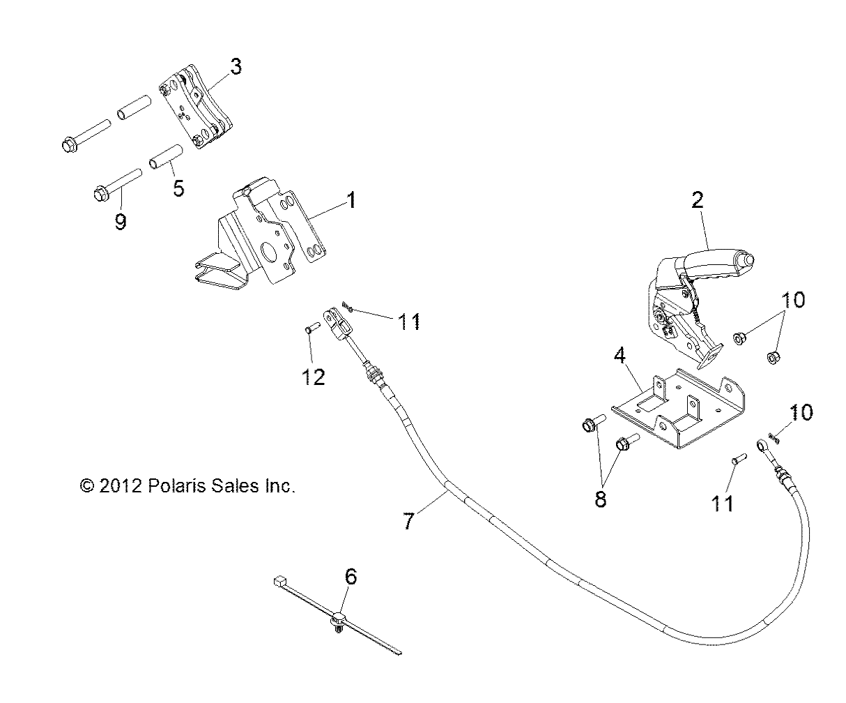 Part Number : 1911573 PARK BRAKE LEVER ASSEMBLY