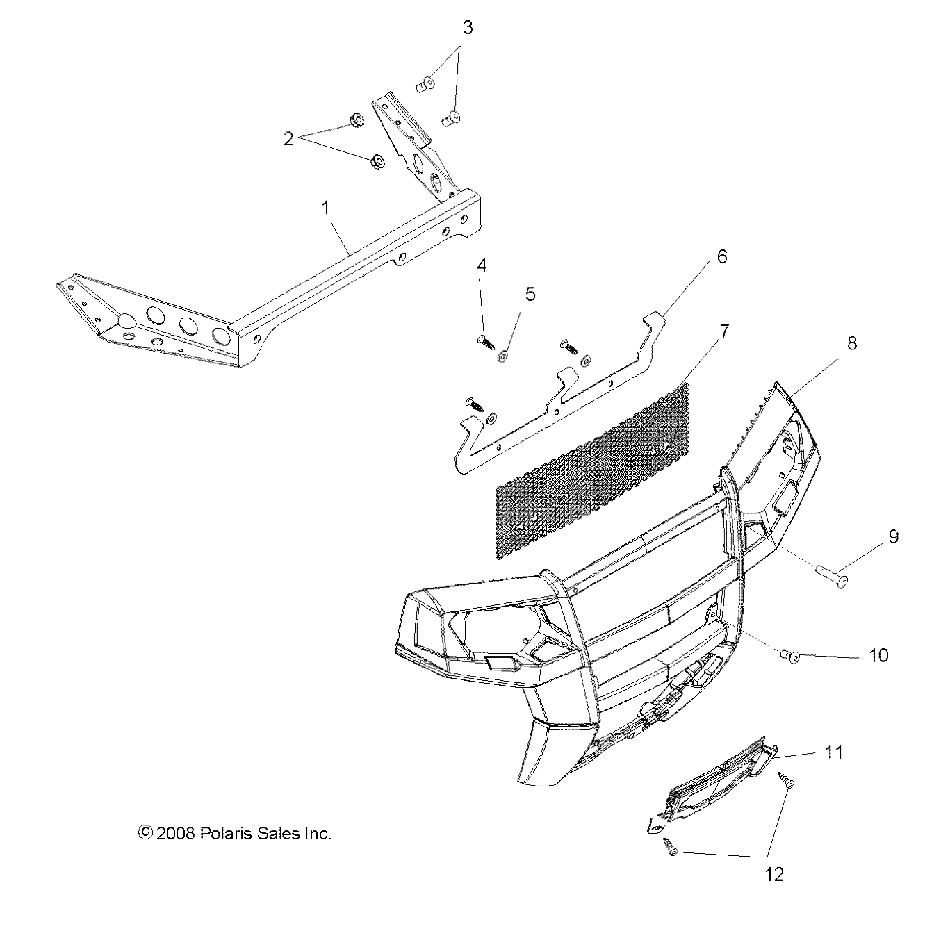 Foto diagrama Polaris que contem a peça 5250339-458