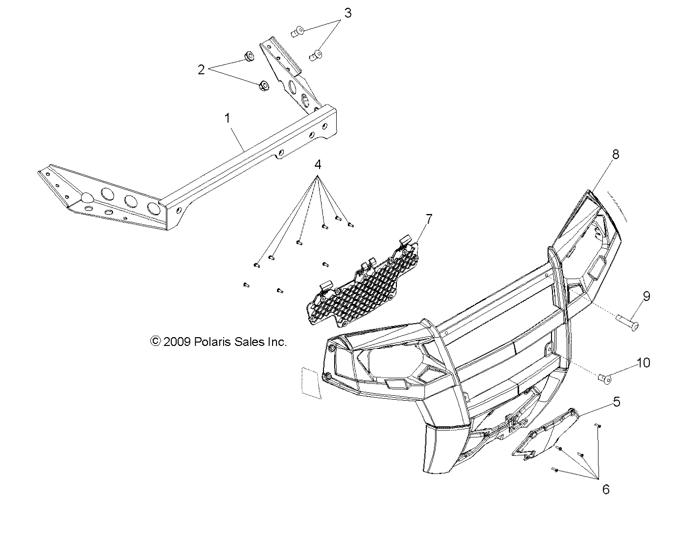 Foto diagrama Polaris que contem a peça 1016715-329