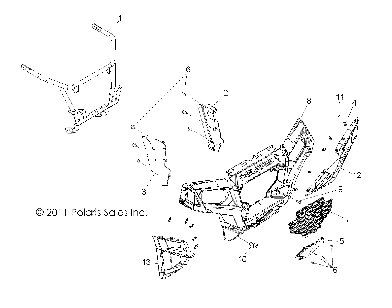 Foto diagrama Polaris que contem a peça 5439180