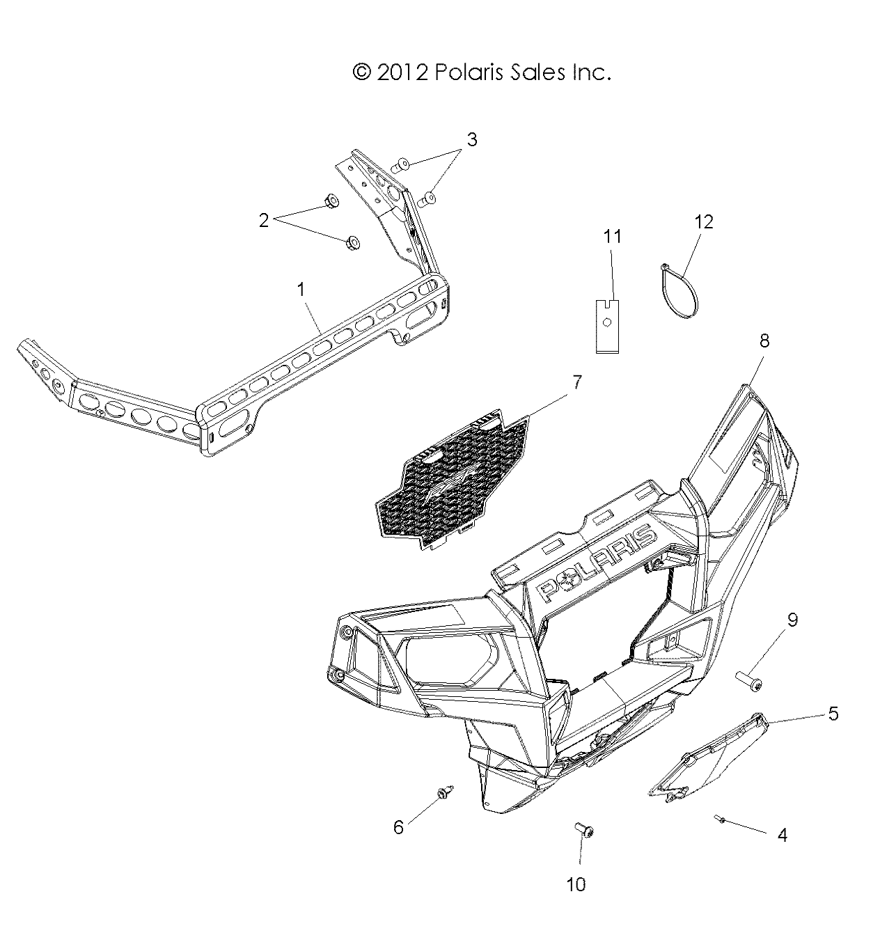 Part Number : 5256226 BRKT-GRILL RETAINER