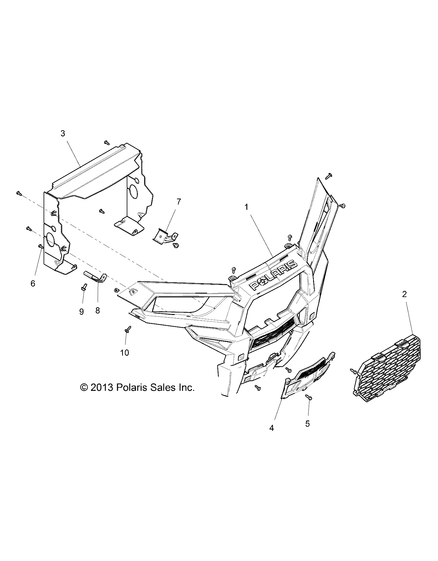 Part Number : 5257296 BUMPER MOUNT BRACKET  FRONT  U