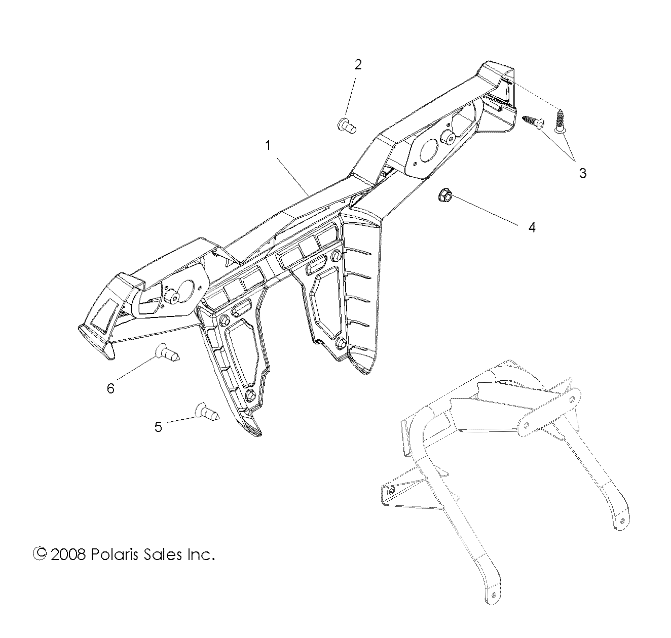 Foto diagrama Polaris que contem a peça 5438814-070