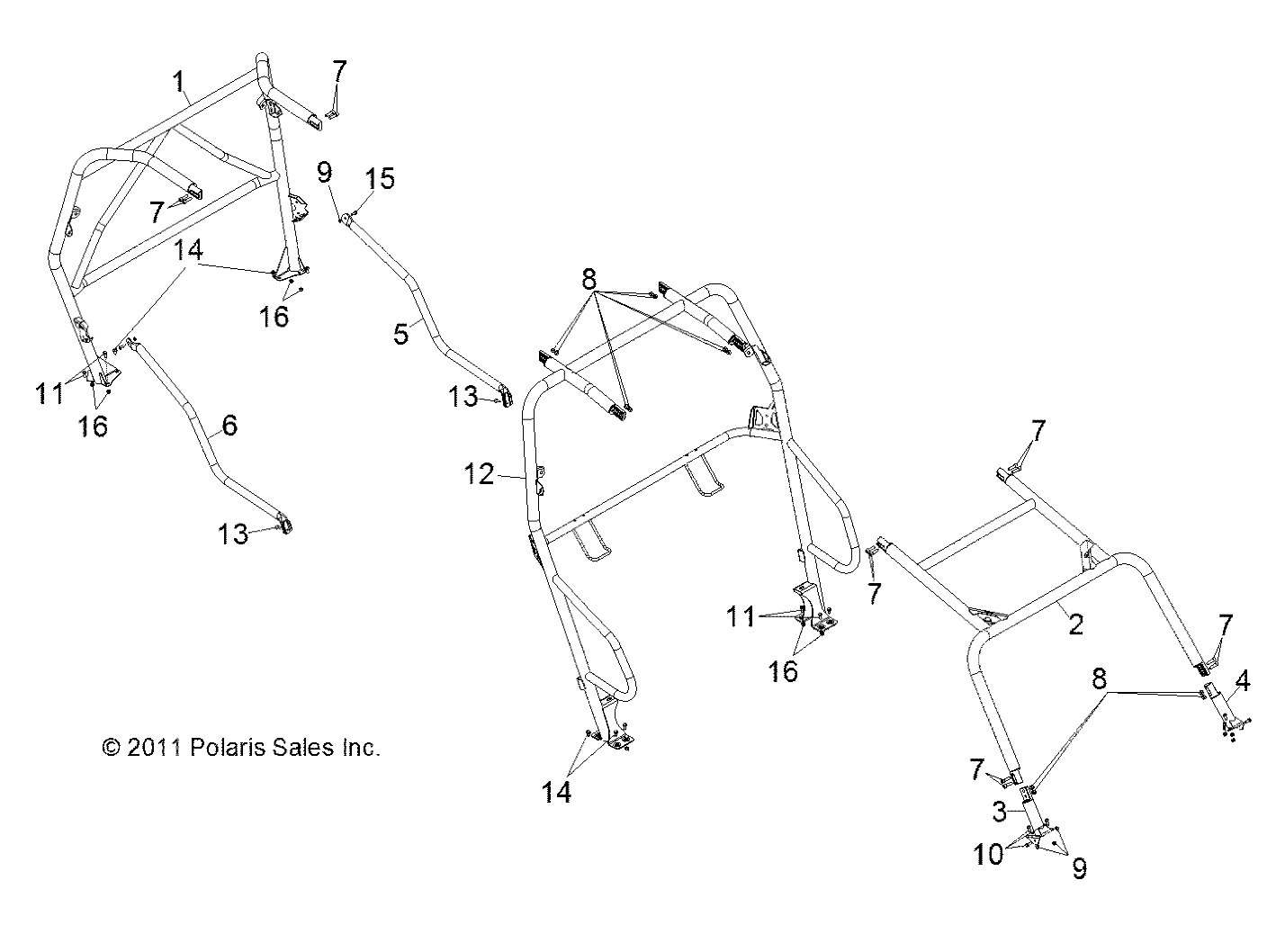 Foto diagrama Polaris que contem a peça 7517826