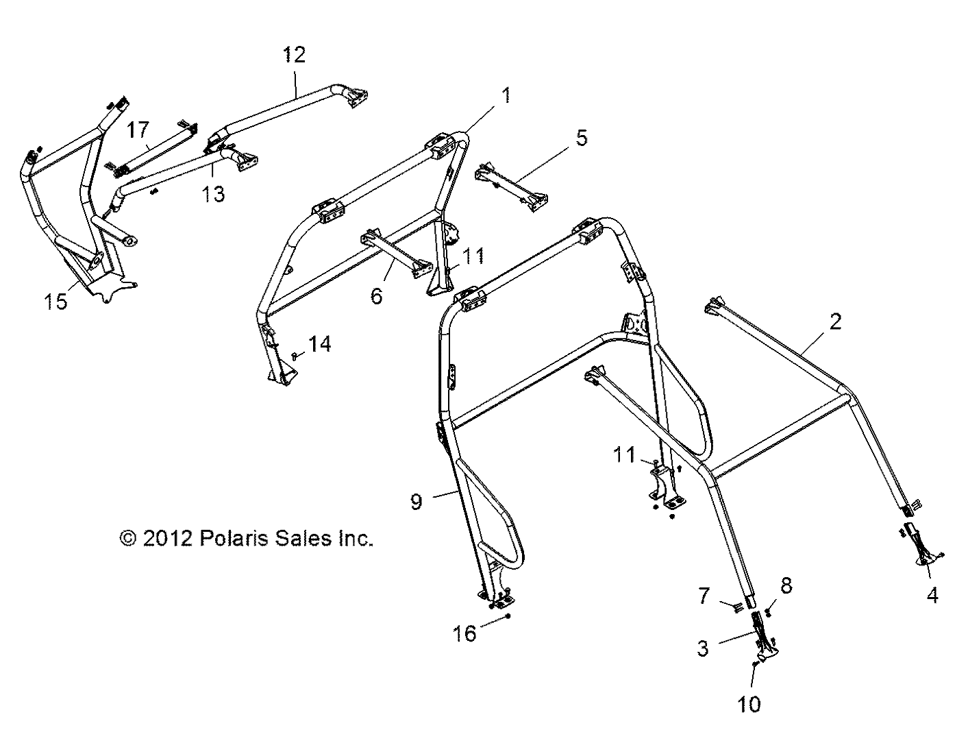 Part Number : 1019682-619 WELD-CAB FRAME REAR V.BLUE