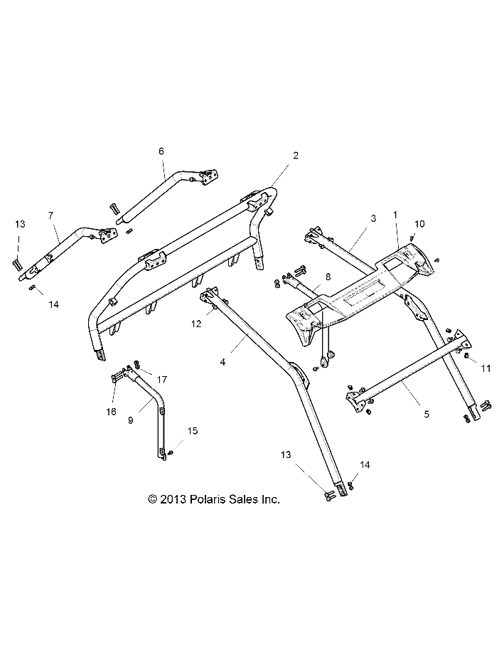 Part Number : 1020753-589 WELD-ROPS REAR NO RES RH O.MAD