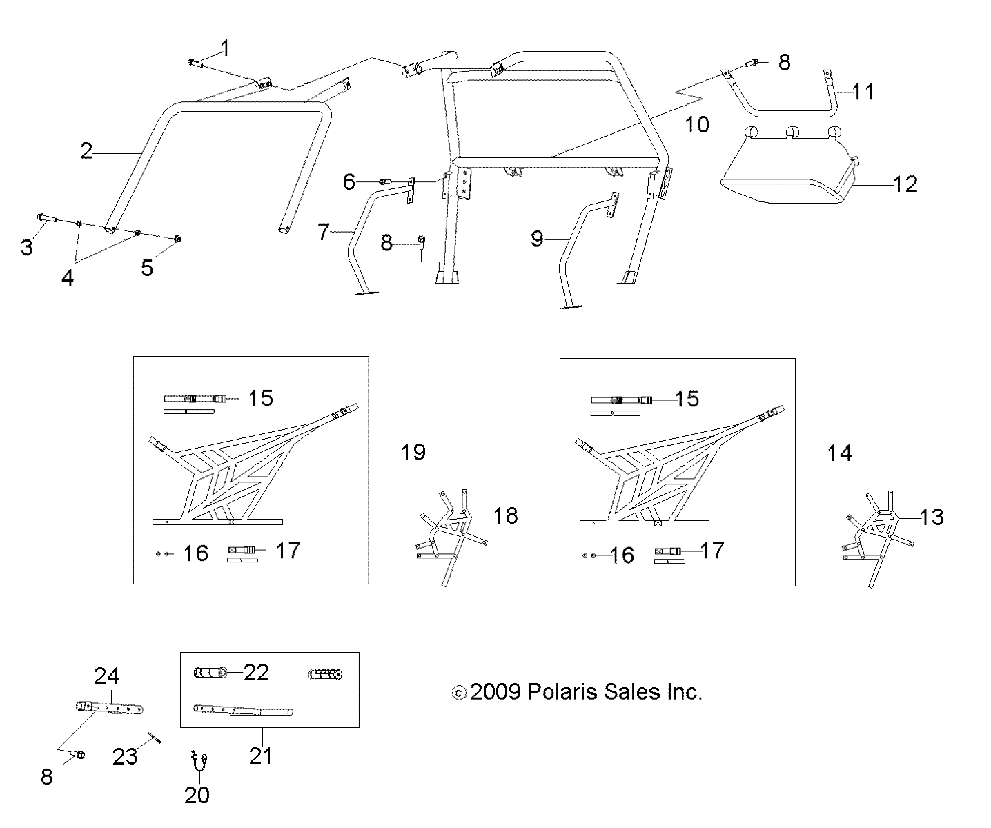 Part Number : 0455408 CAB NET ASSEMBLY  UPPER  RIGHT