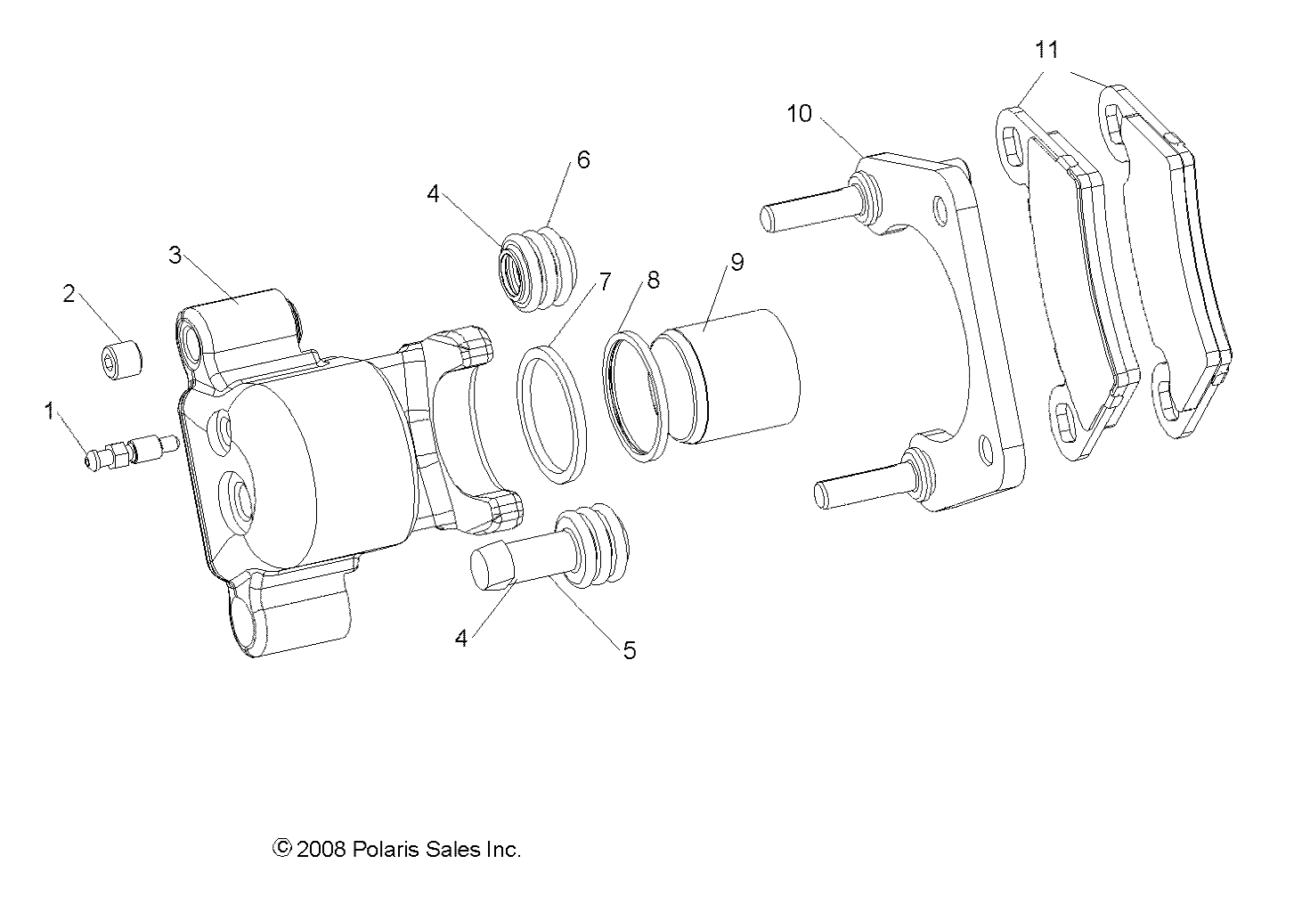 Part Number : 1912136 BRAKE CALIPER ASM REAR LEFT 1.