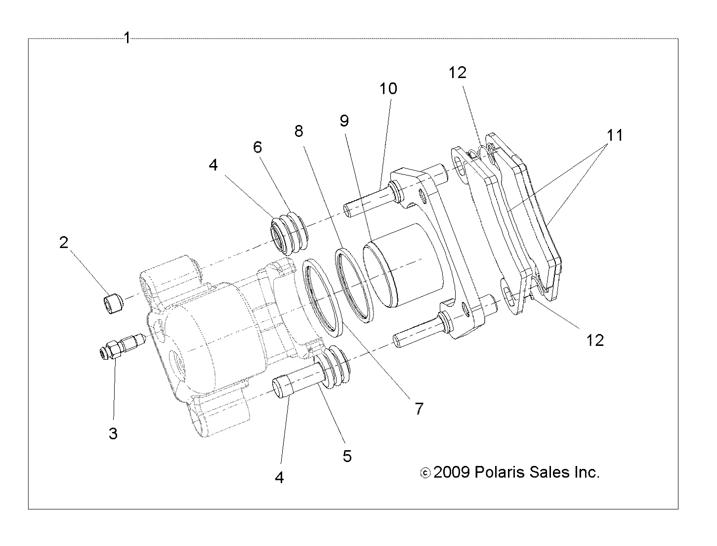 Part Number : 1912126 BRAKE CALIPER ASSEMBLY  REAR