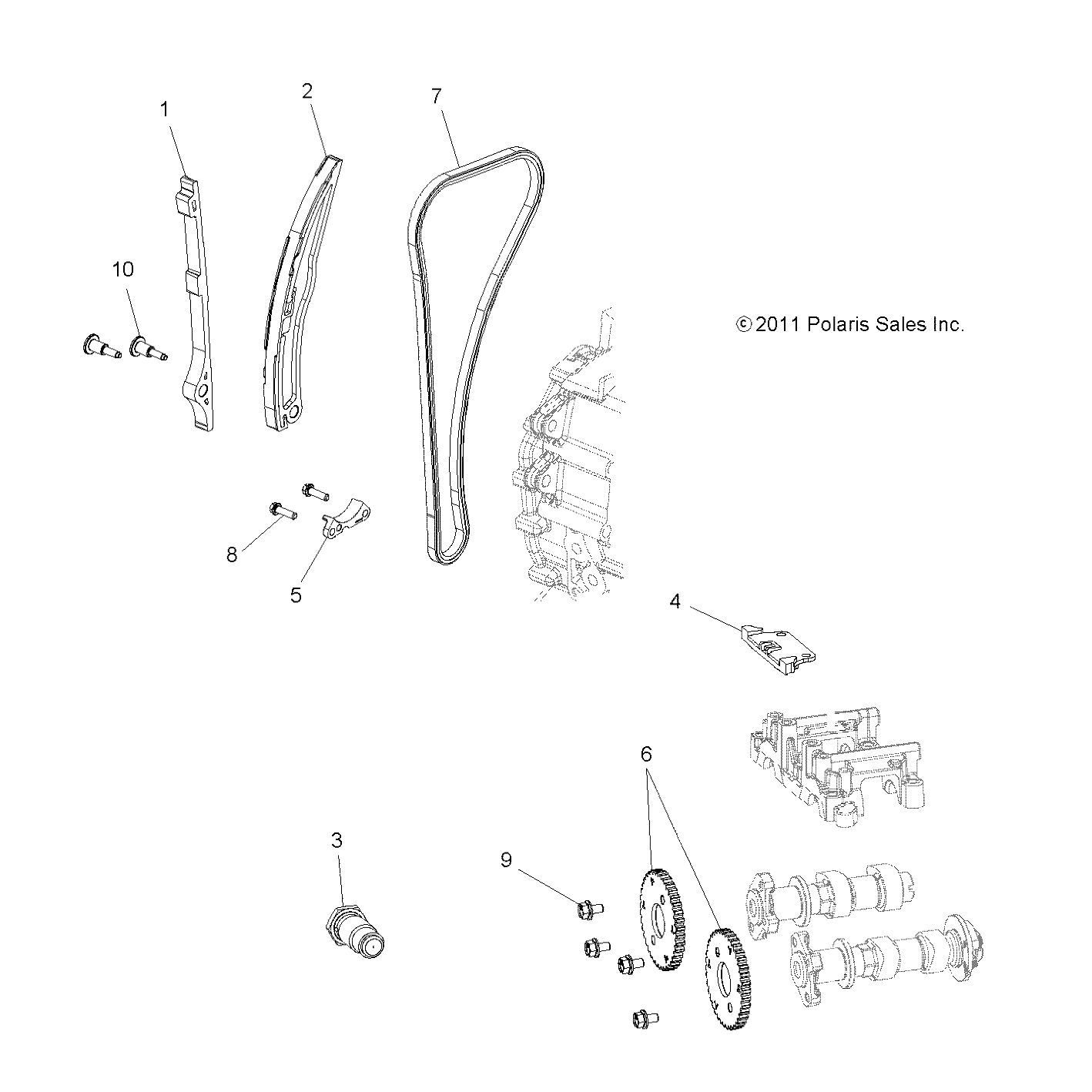 Foto diagrama Polaris que contem a peça 3022152