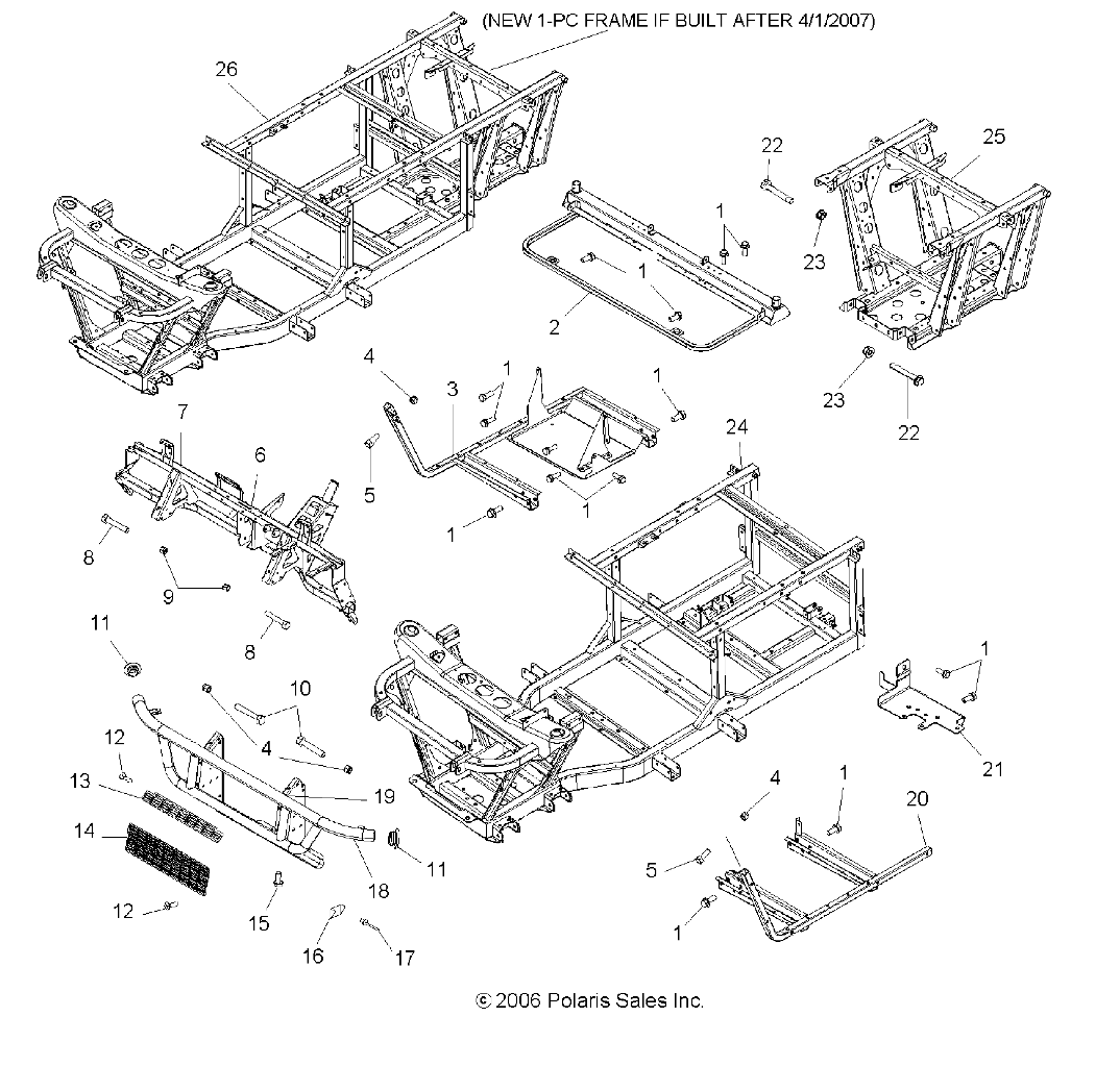 Foto diagrama Polaris que contem a peça 1014991-067