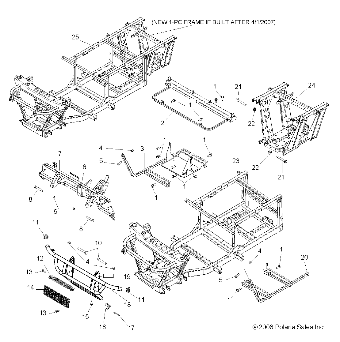 Foto diagrama Polaris que contem a peça 1015828-067