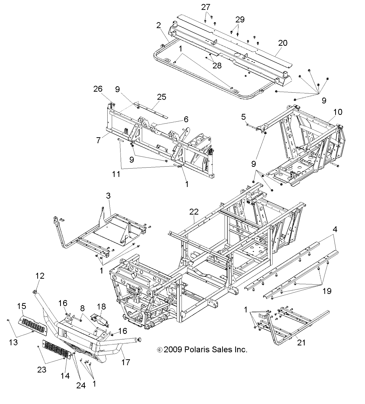 Part Number : 1017394-067 WELD-MAIN FRAME 6X6 BLK