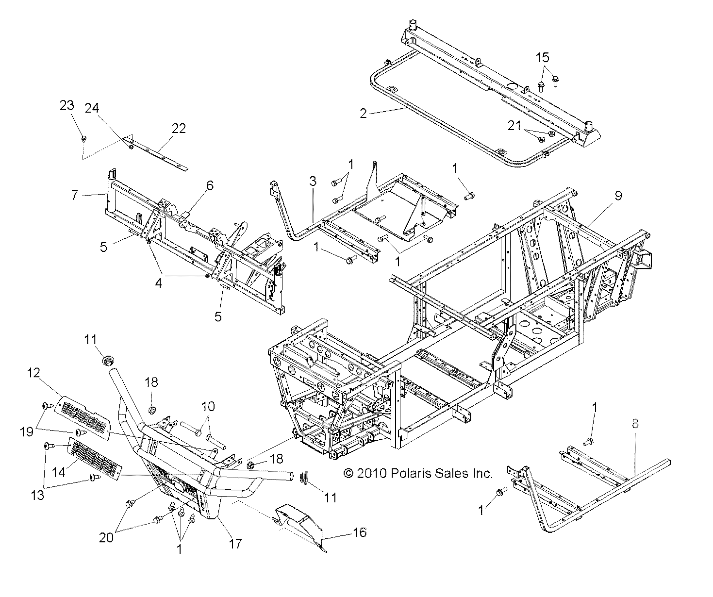 Part Number : 1017809-067 CAB SEAT BASE WELD  MEDIUM GLO