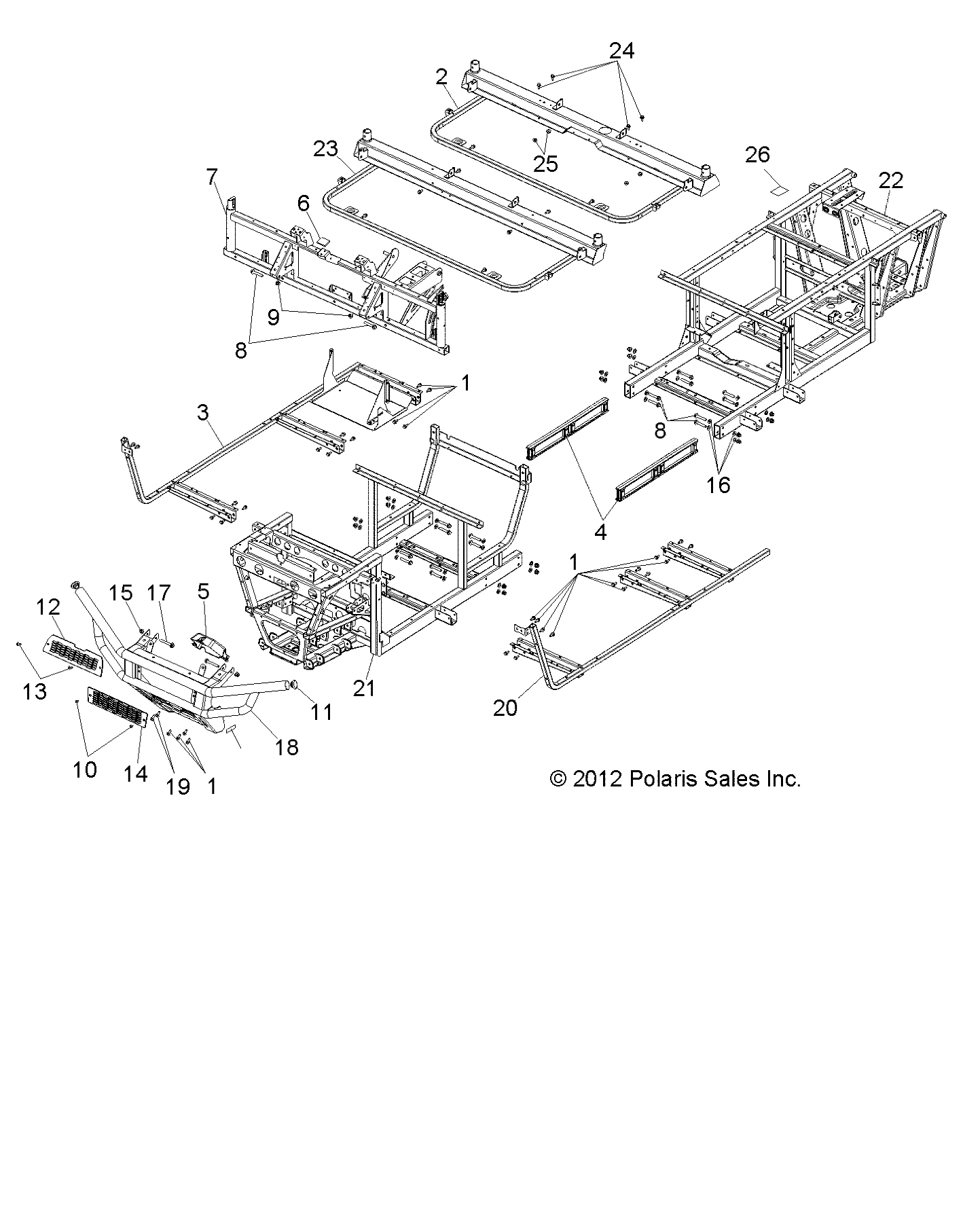 Part Number : 1017809-458 CAB AND SEAT BASE WELD  MATTE