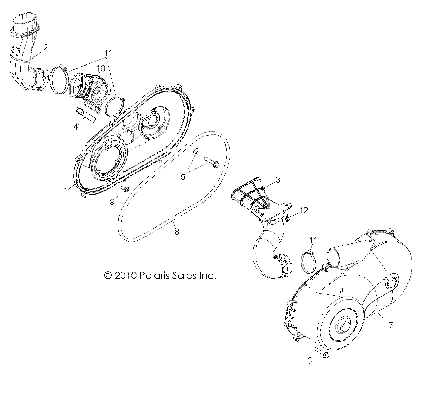 Part Number : 5438608 AIR OUTLET CLUTCH DUCT